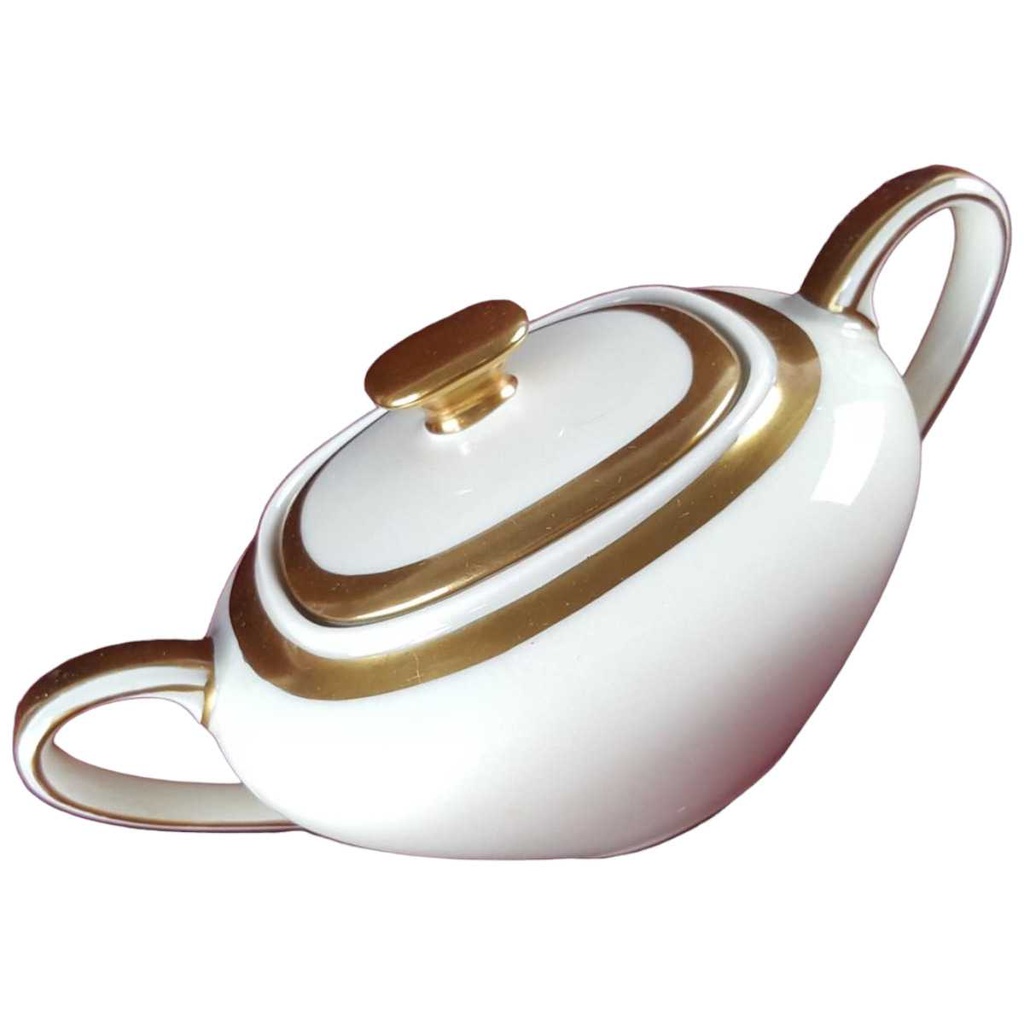 [458142373] Zuckerdose Goldrand Eschenbach 6 mm Elfenbein Beige gebraucht - sehr gut Bild 2