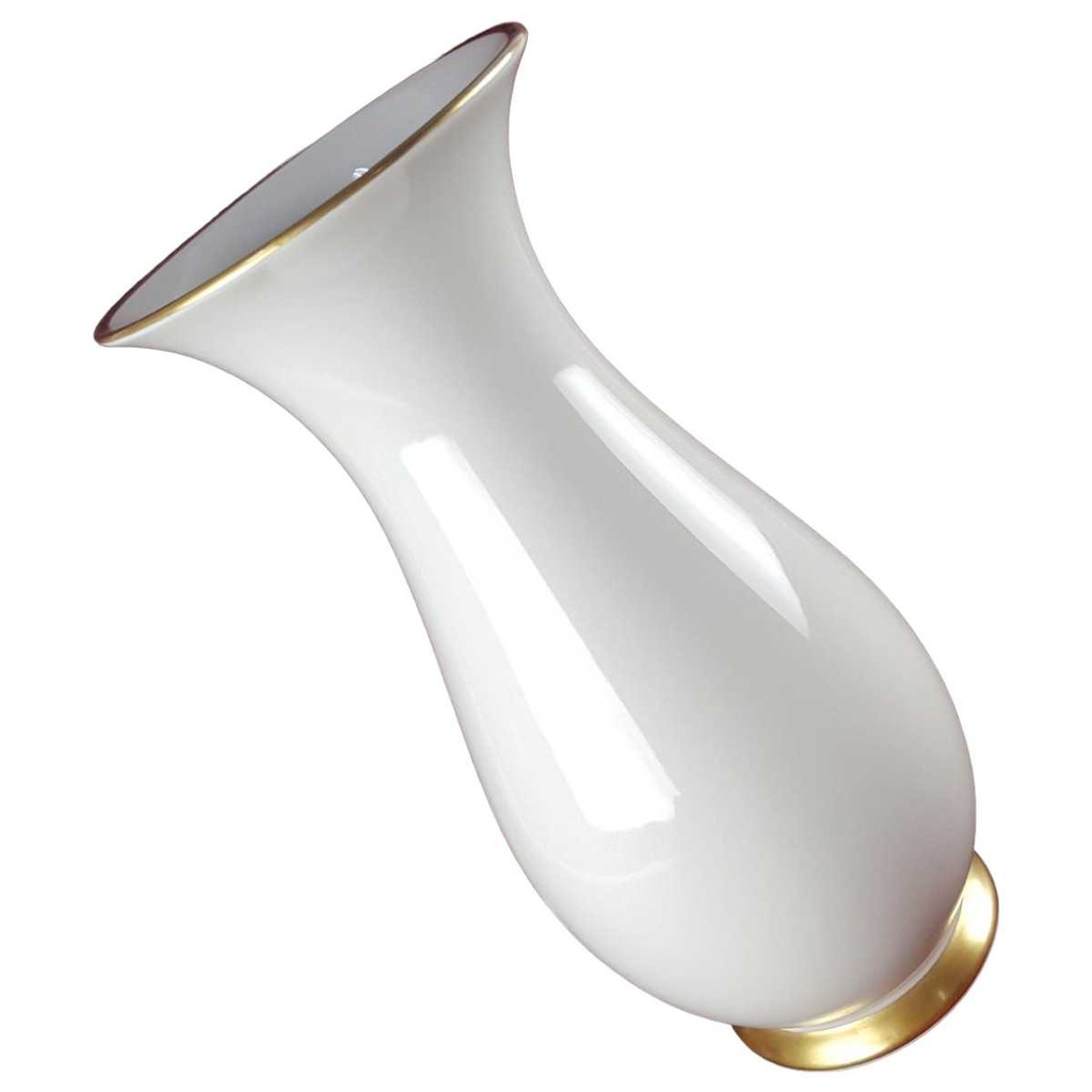 [458142374] Vase Blumenvase Goldrand 35,2 cm Eschenbach Elfenbein Beige gebraucht - sehr gut Bild 2