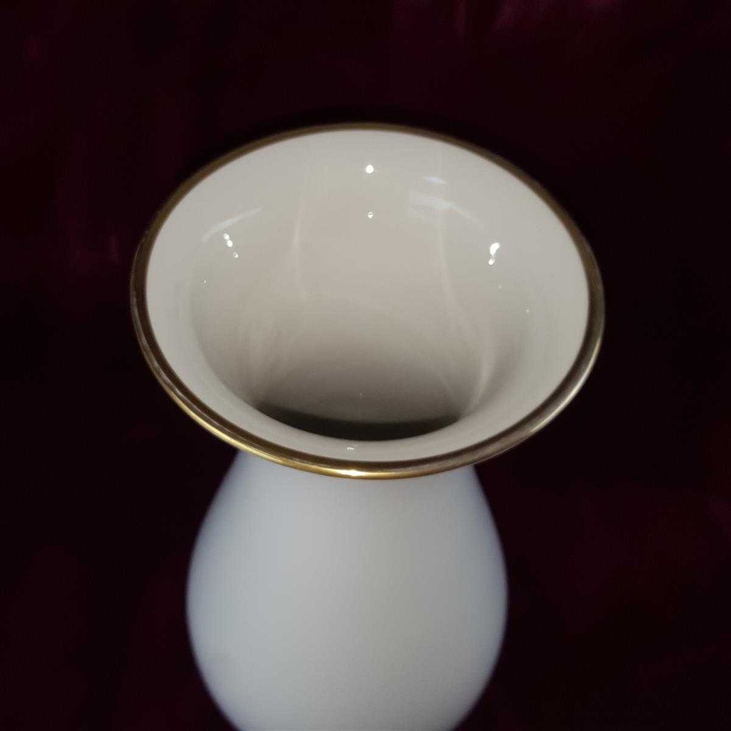[458142374] Vase Blumenvase Goldrand 35,2 cm Eschenbach Elfenbein Beige gebraucht - sehr gut Bild 3