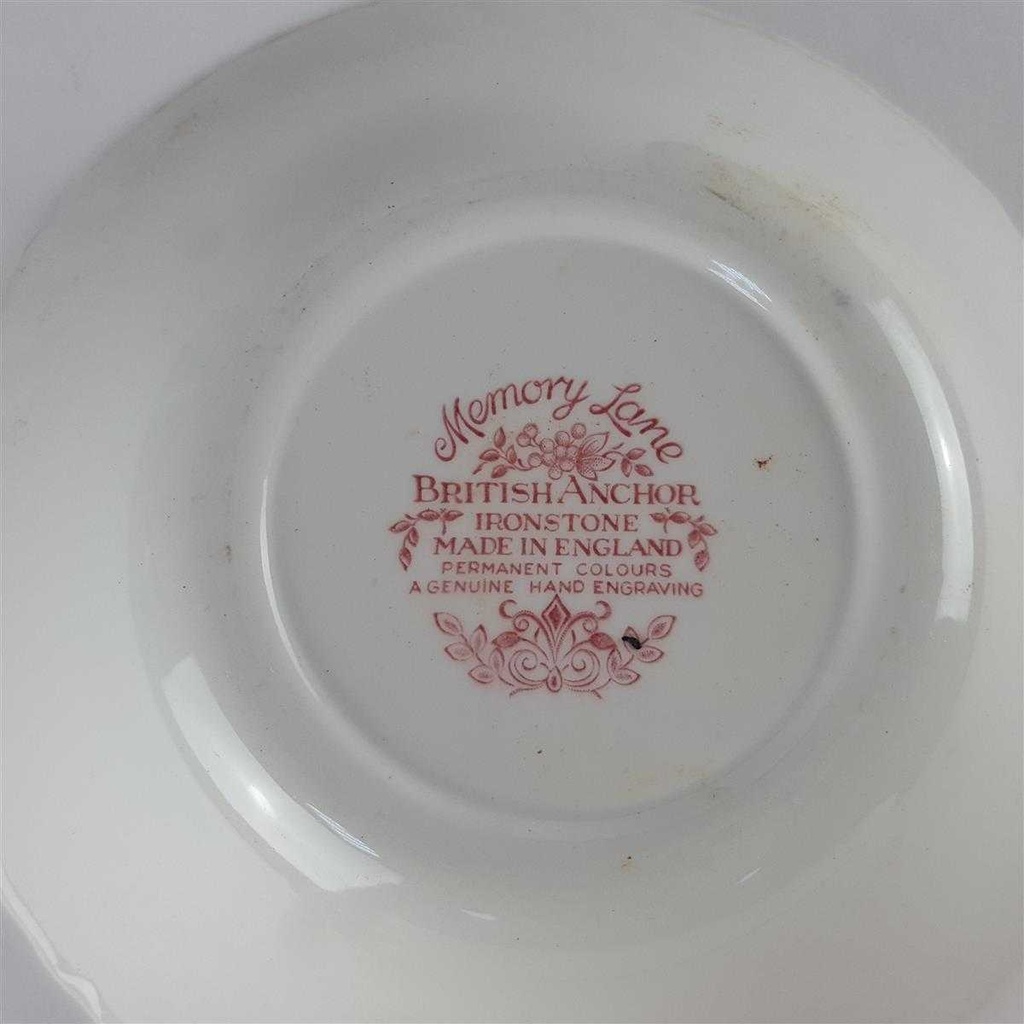 [458142375] Schüssel Servierschüssel 23 cm British Anchor Hocking Memory Lane Rot gebraucht - sehr gut Bild 4