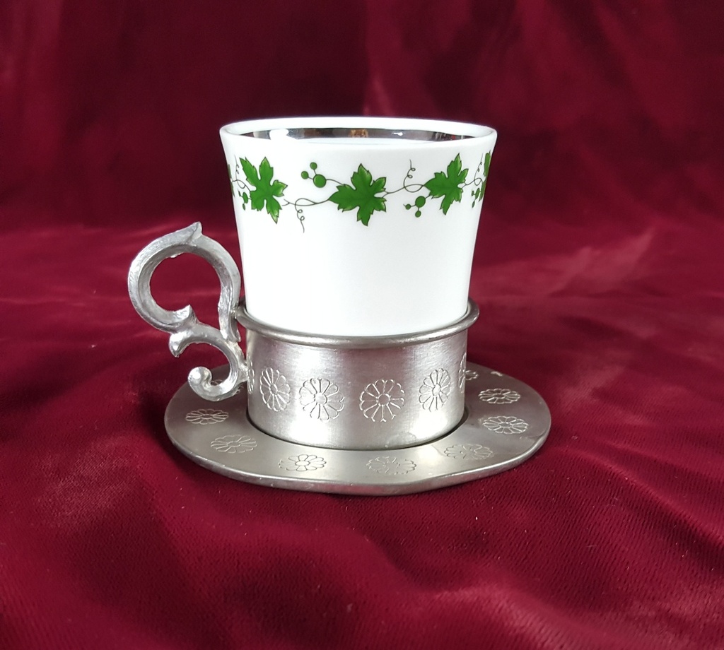 [2119089] Mokkatasse mit Untertasse Alwe Zinn gebraucht - gut Bild 2