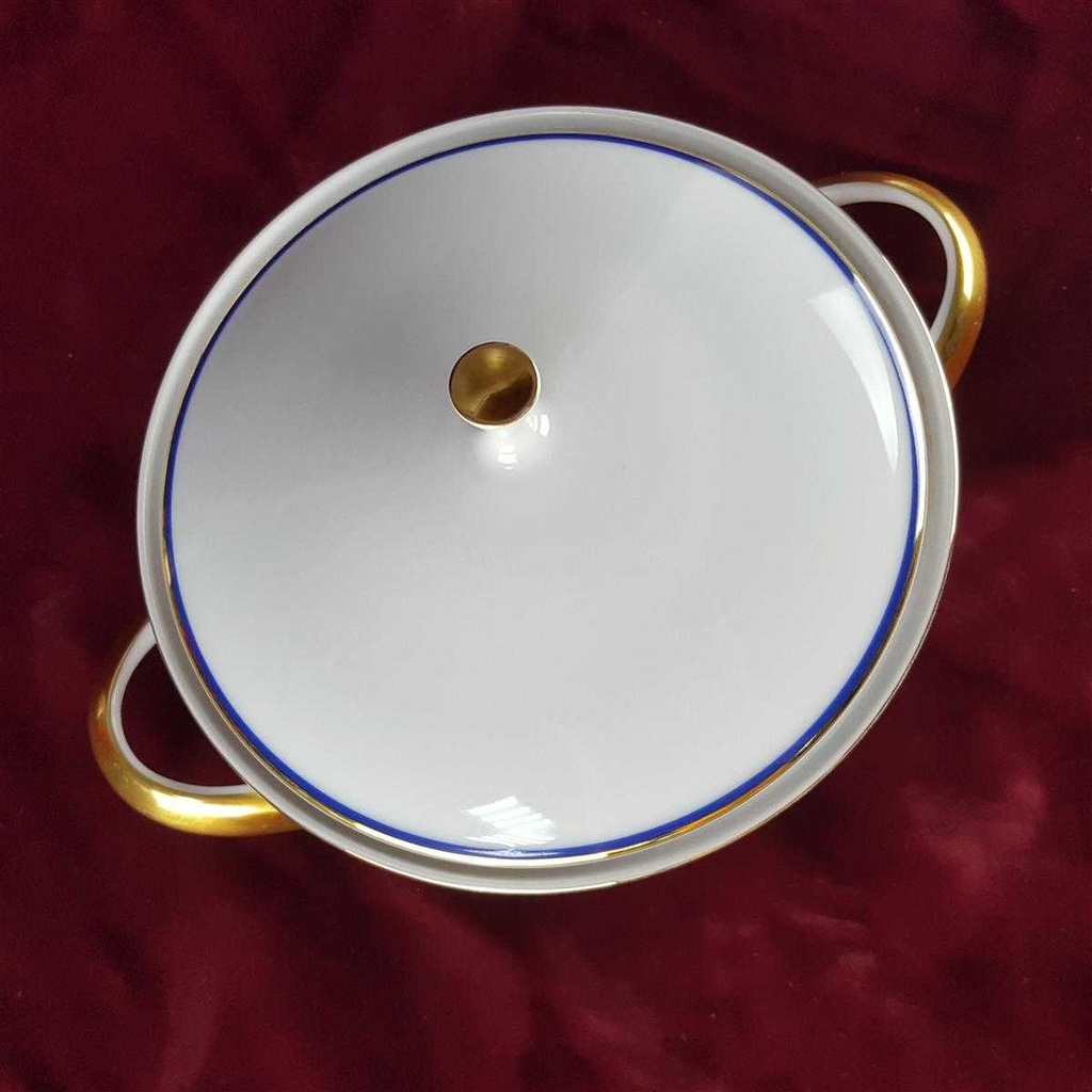 [458142387] Schüssel Servierschüssel 1,5 L Arzberg Rand Blau Gold gebraucht - sehr gut Bild 3