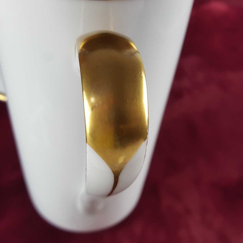 [458142405] Kaffeekanne Goldrand 1,25 L Eschenbach Alte Formen W5979 Weiß gebraucht - gut Bild 6