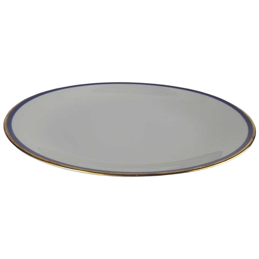 [458142456] Kuchenteller Dessertteller Goldrand 19,8 cm Jaeger & Co Rand Blau Gold gebraucht - gut Bild 2
