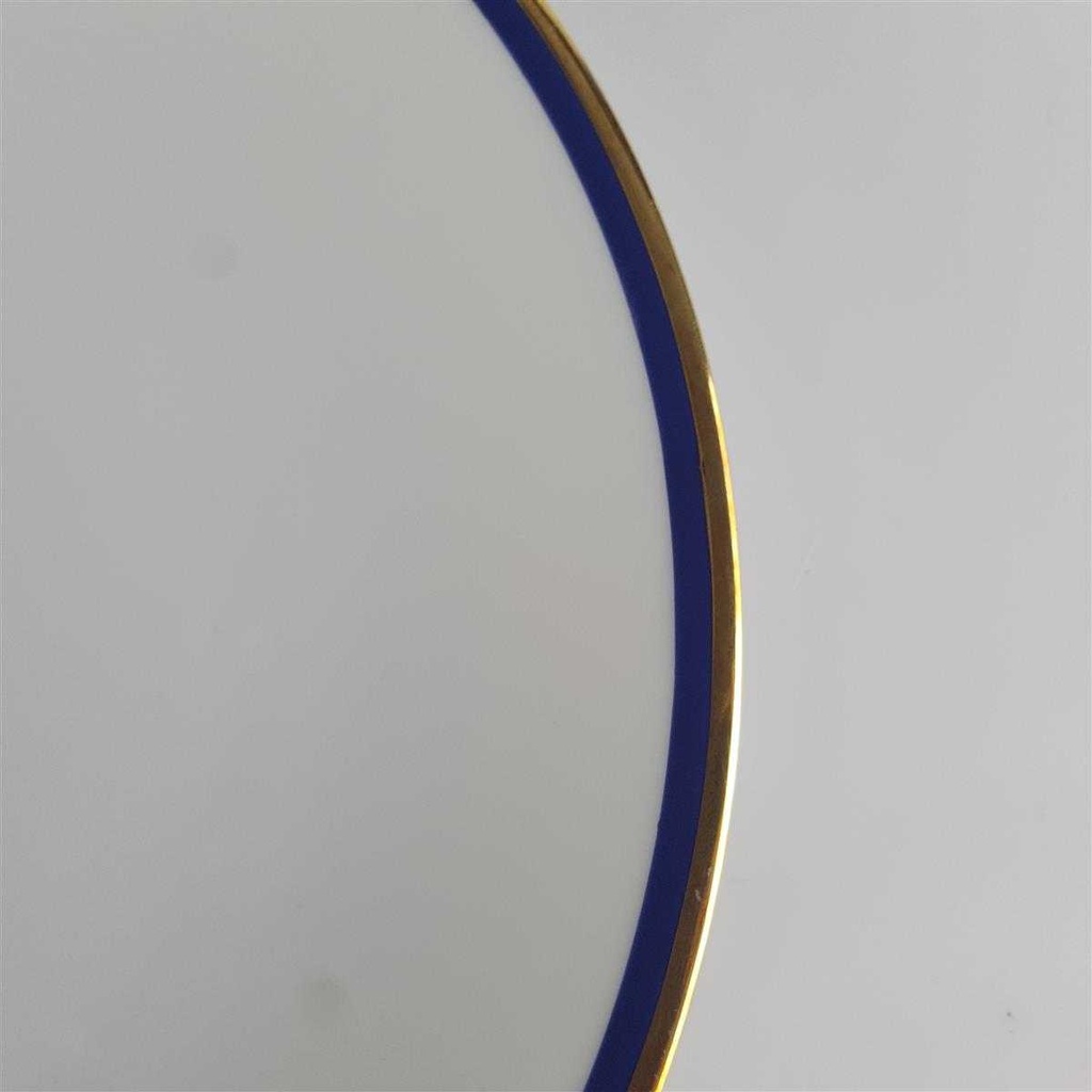 [458142456] Kuchenteller Dessertteller Goldrand 19,8 cm Jaeger & Co Rand Blau Gold gebraucht - gut Bild 4