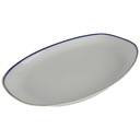 [458142458] Servierplatte Steakplatte 33x19,5 cm Arzberg Rand Blau Gold gebraucht - gut Bild 2