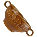 [458142465] Suppentasse Suppenbecher Pagnossin Earthenware braun Relief Kreise gebraucht - gut Bild 2