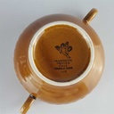 [458142465] Suppentasse Suppenbecher Pagnossin Earthenware braun Relief Kreise gebraucht - gut Bild 3