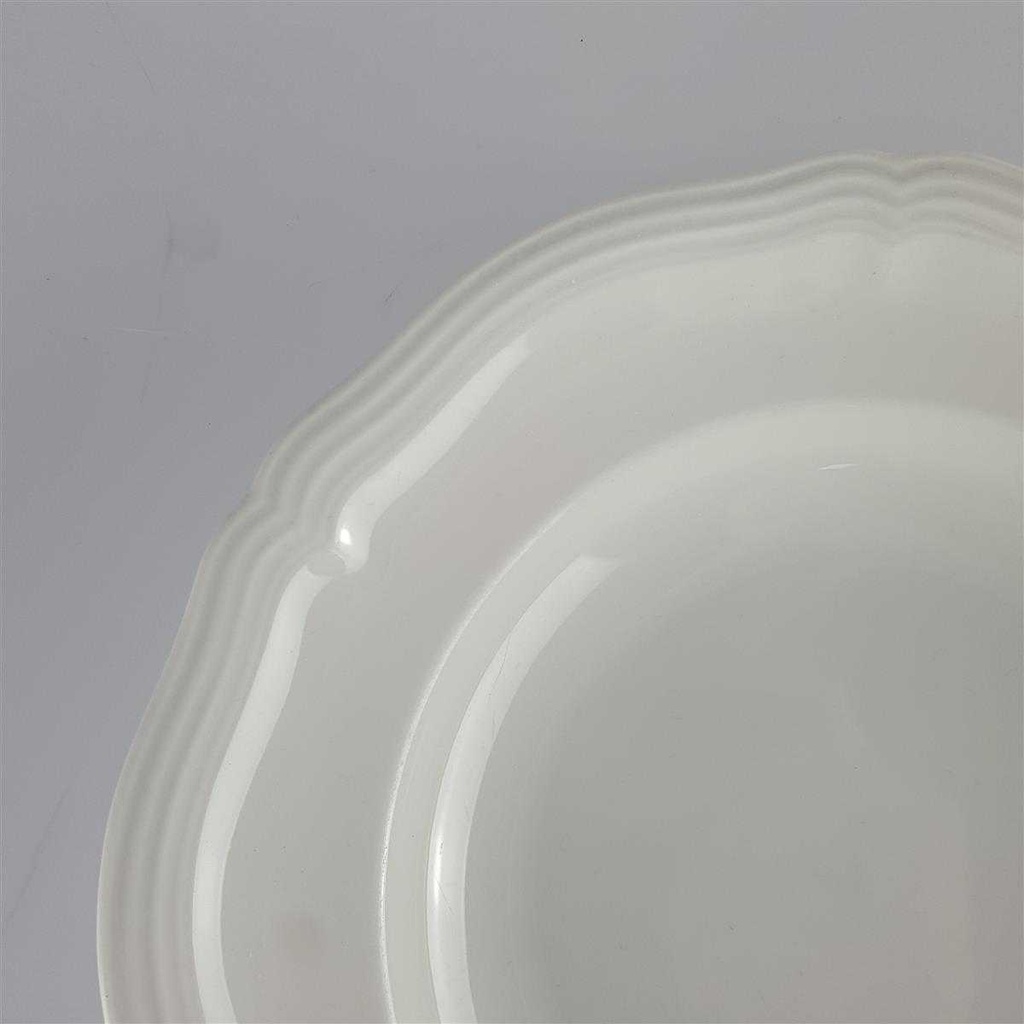 [458142468] Suppenteller 24,5 cm Rosenthal Chippendale Weiß Uni gebraucht - akzeptabel Bild 4
