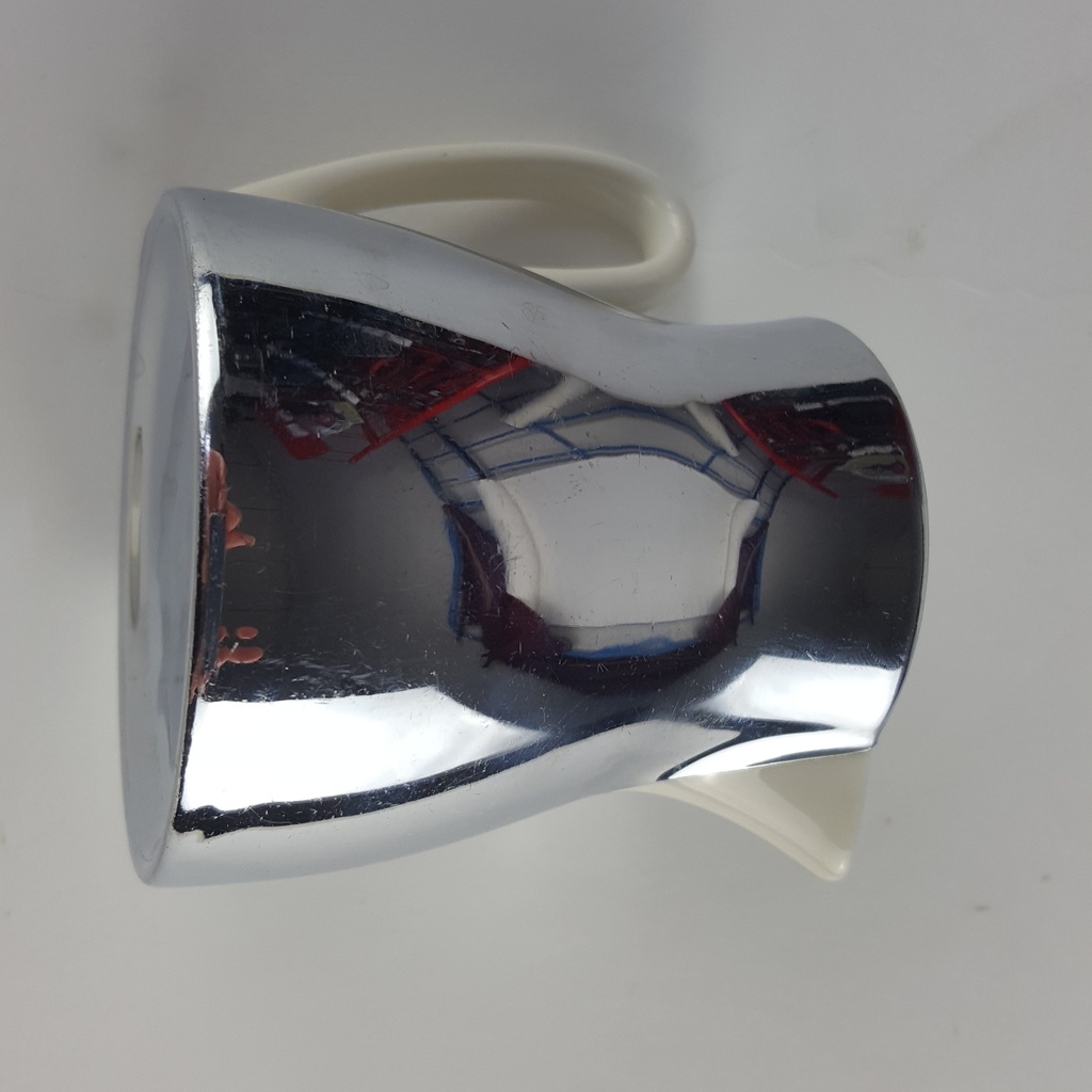 [458142471] Porzellan Milchkännchen mit Metallüberzug H 8 cm Bild 4
