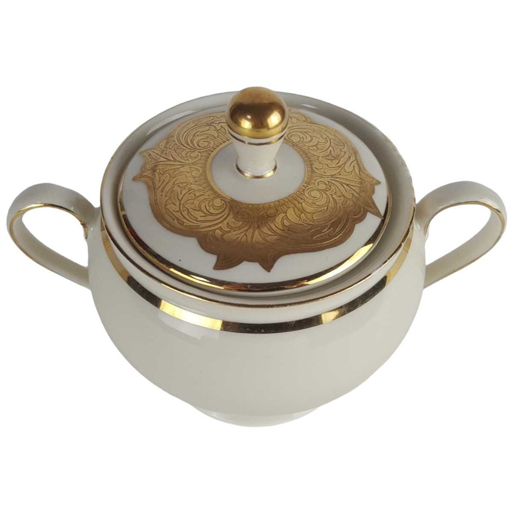 [458142473] Zuckerdose Goldrand Golddekor Hertel Jacob Rehau Form 01462 Elfenbein Beige gebraucht - gut Bild 2