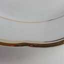 [2119091] 6er Set Speiseteller Essteller Goldrand 23,9 cm Triptis Porzellan weiß gebraucht - gut Bild 6