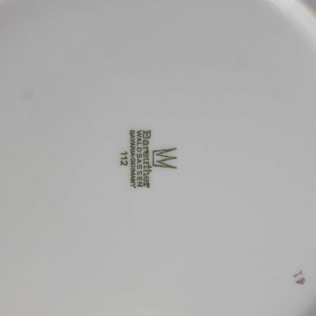 [458142496] Speiseteller Essteller Goldrand 23,9 cm Bareuther Waldsassen Unbestimmte Formen weiß gebraucht - akzeptabel Bild 3