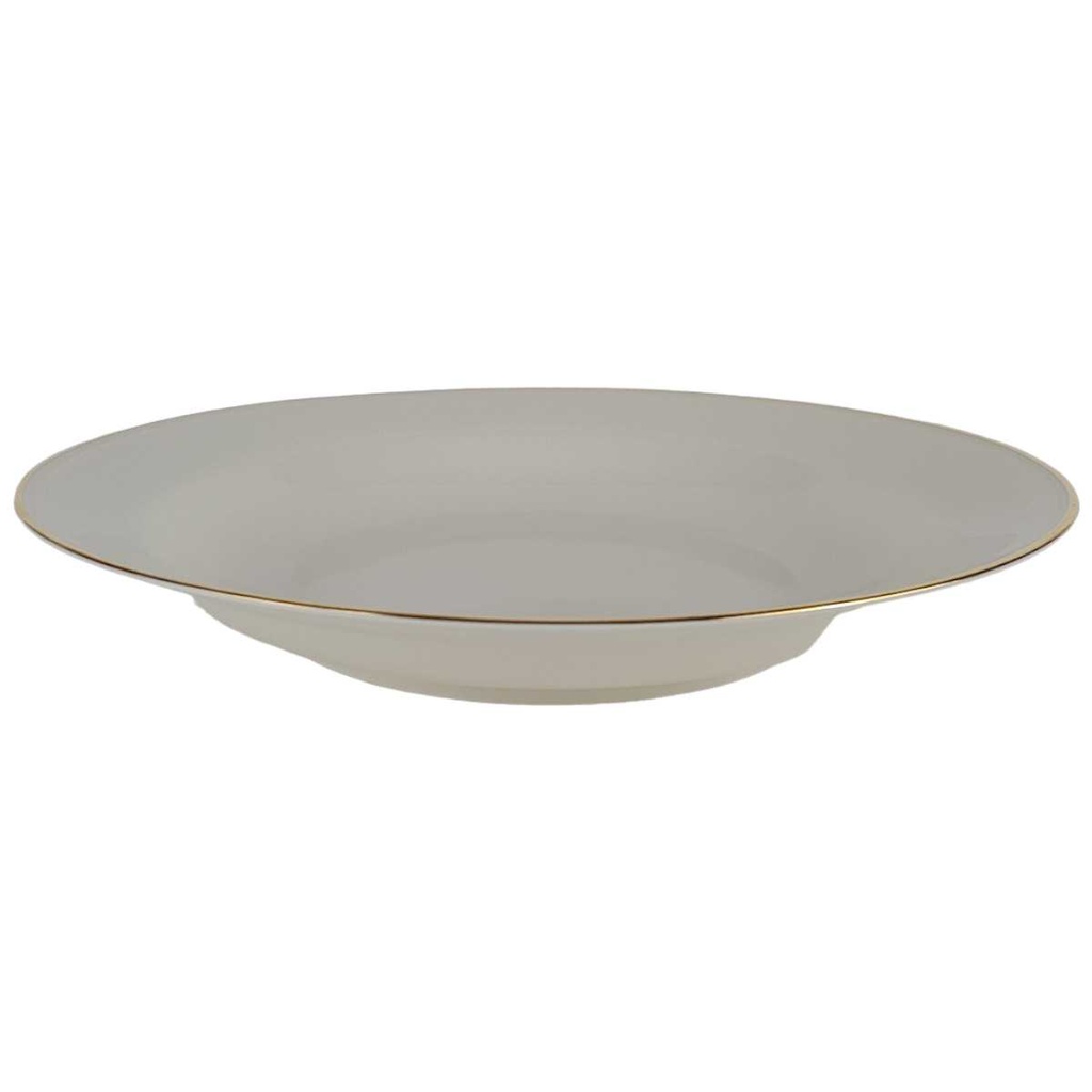 [458142500] Suppenteller Goldrand 22,6 cm Winterling Marktleuthen Elfenbein Bavaria gebraucht - gut Bild 2