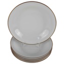 [2119092] 6er Set Suppenteller Goldrand 22,3 cm Mitterteich weiß Bavaria gebraucht - gut Bild 2