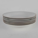 [2119092] 6er Set Suppenteller Goldrand 22,3 cm Mitterteich weiß Bavaria gebraucht - gut Bild 3