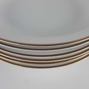 [2119092] 6er Set Suppenteller Goldrand 22,3 cm Mitterteich weiß Bavaria gebraucht - gut Bild 4