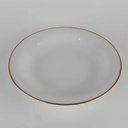[2119092] 6er Set Suppenteller Goldrand 22,3 cm Mitterteich weiß Bavaria gebraucht - gut Bild 5