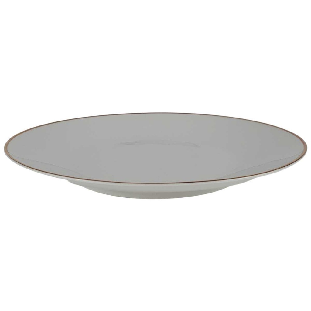 [458142502] Speiseteller Essteller Goldrand 24 cm Mitterteich weiß Bavaria gebraucht - gut Bild 2