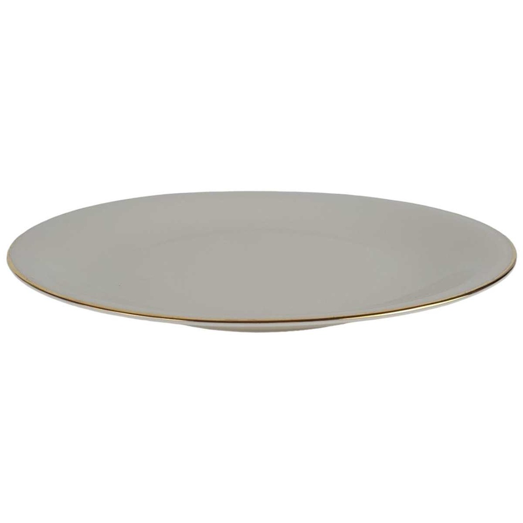 [458142503] Speiseteller Essteller Goldrand 24 cm Winterling Marktleuthen Elfenbein Beige Bavaria gebraucht - gut Bild 2