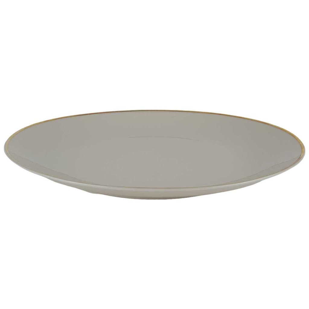 [458142504] Speiseteller Essteller Goldrand 23,7 cm Mitterteich Komet elfenbein Beige Bavaria gebraucht - gut Bild 2