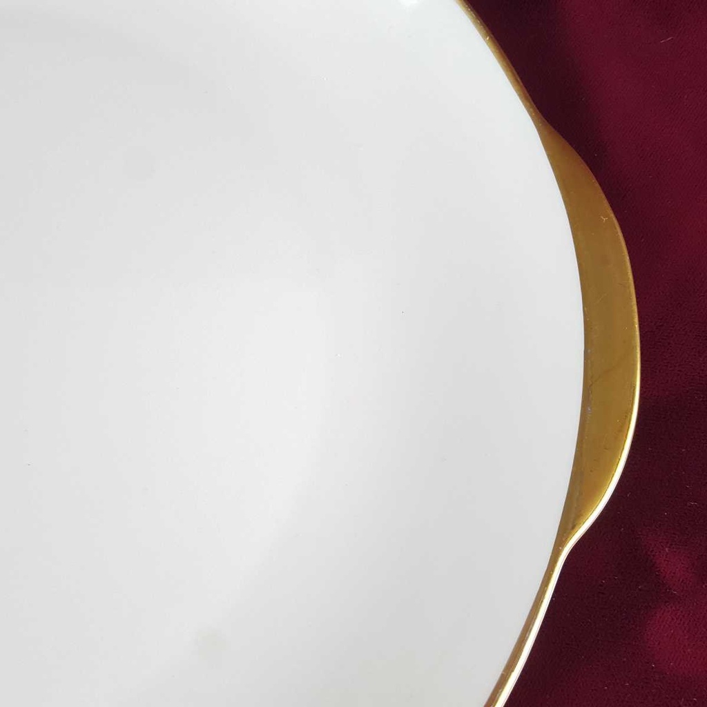 [458142507] Servierplatte Kuchenplatte mit Henkeln Goldrand Fürstenberg Form 456 gebraucht - gut Bild 2