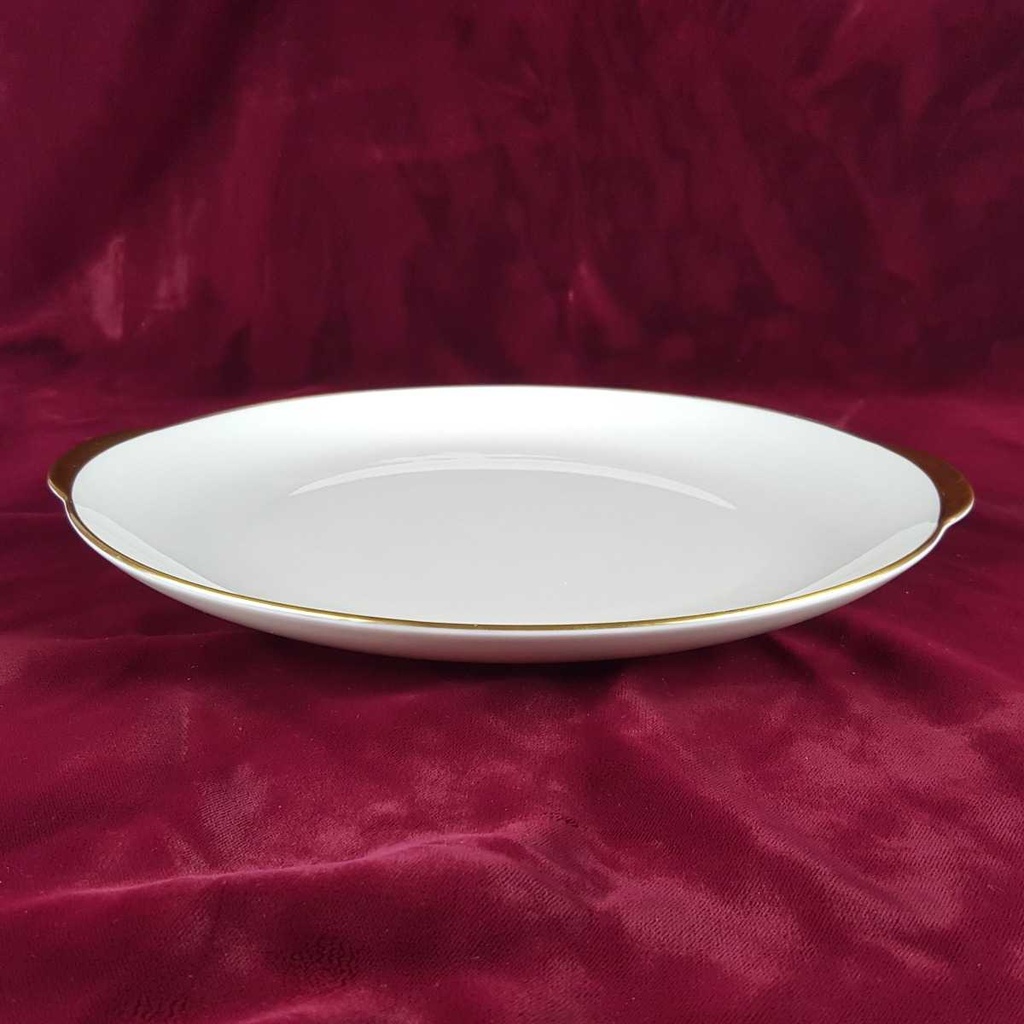 [458142507] Servierplatte Kuchenplatte mit Henkeln Goldrand Fürstenberg Form 456 gebraucht - gut Bild 4
