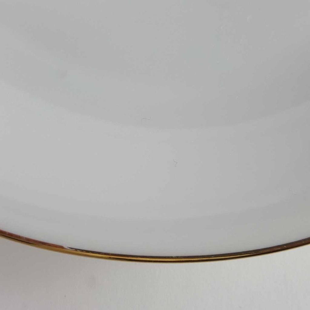 [458142510] Kuchenteller Dessertteller Goldrand 19,5 cm Seltmann Weiden Roma weiß gebraucht - gut Bild 3