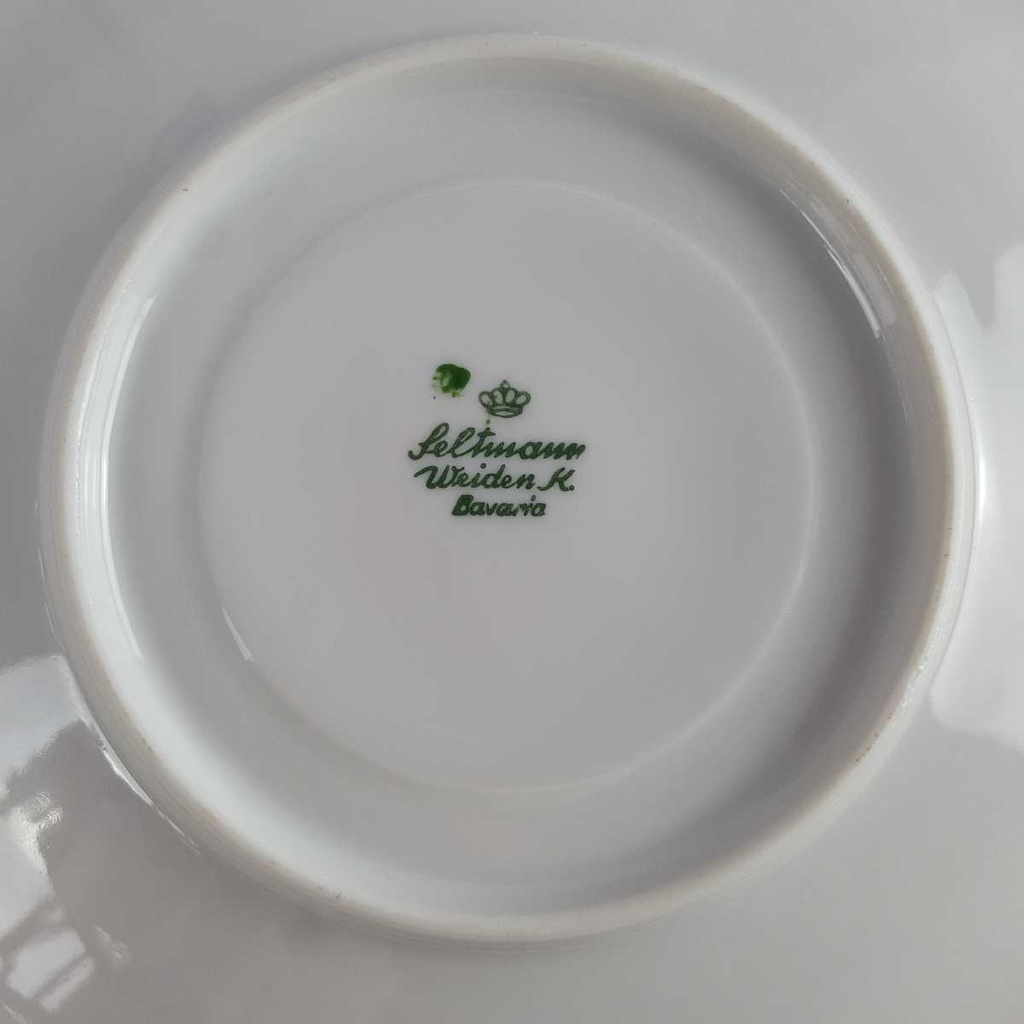 [458142511] Untertasse Goldrand 14,5 cm Seltmann Weiden Weiß gebraucht - gut Bild 3
