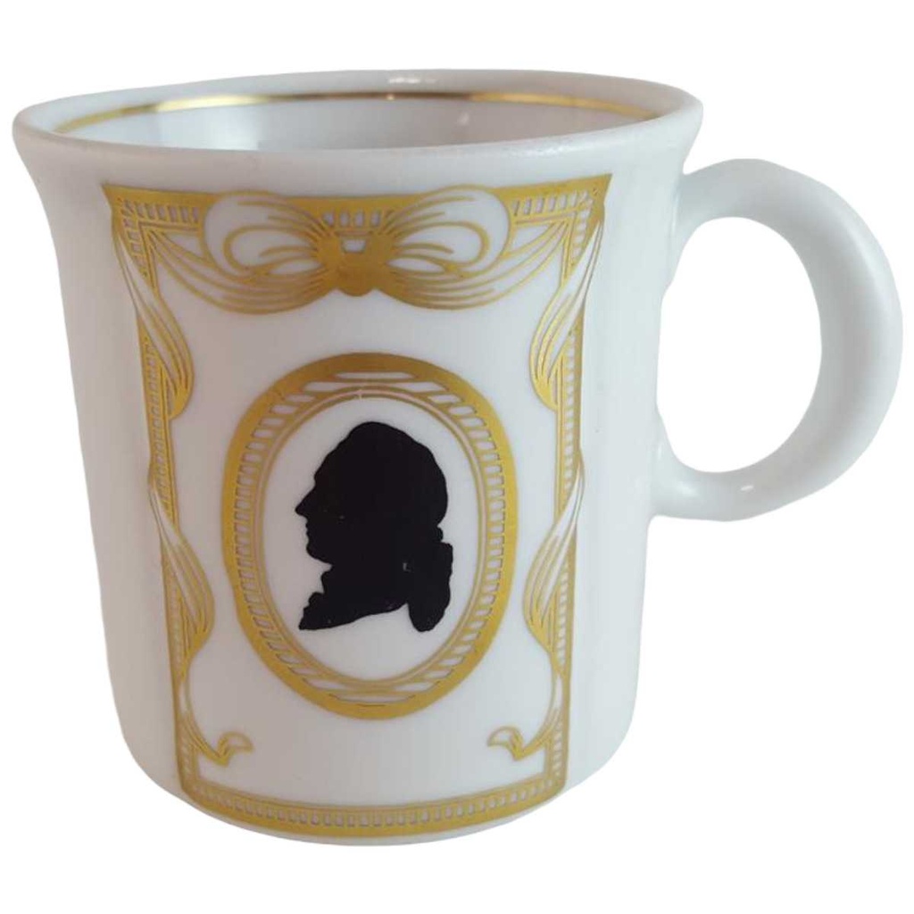 [45814254] Mokkatasse mit Untertasse Tasse Espressotasse Weimar Porzellan J. W. Goethe gebraucht - sehr gut Bild 2