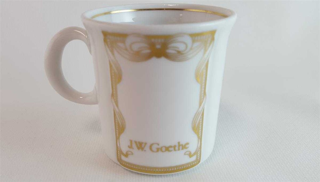 [45814254] Mokkatasse mit Untertasse Tasse Espressotasse Weimar Porzellan J. W. Goethe gebraucht - sehr gut Bild 3