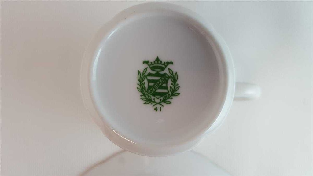 [45814254] Mokkatasse mit Untertasse Tasse Espressotasse Weimar Porzellan J. W. Goethe gebraucht - sehr gut Bild 7