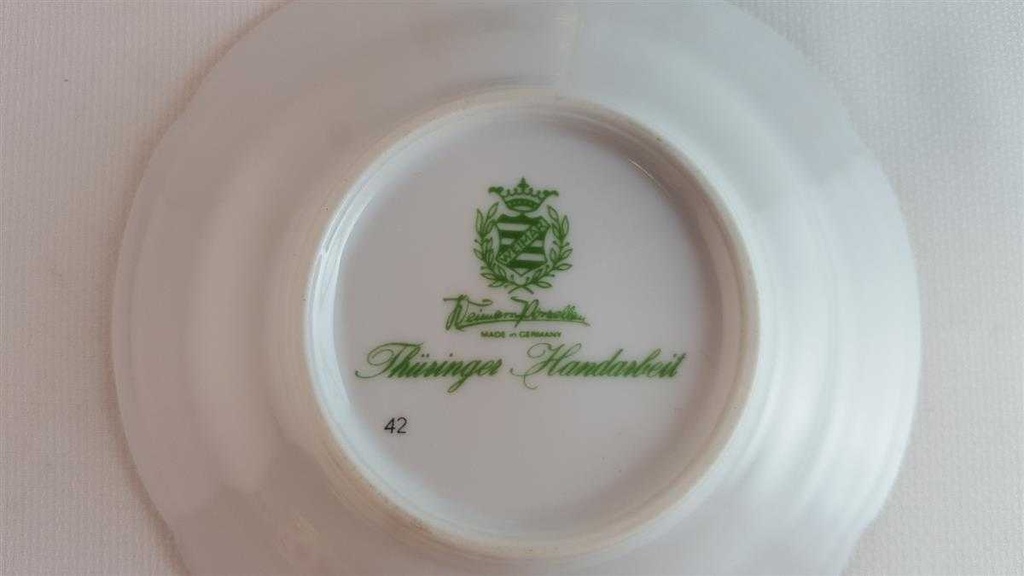 [45814254] Mokkatasse mit Untertasse Tasse Espressotasse Weimar Porzellan J. W. Goethe gebraucht - sehr gut Bild 8
