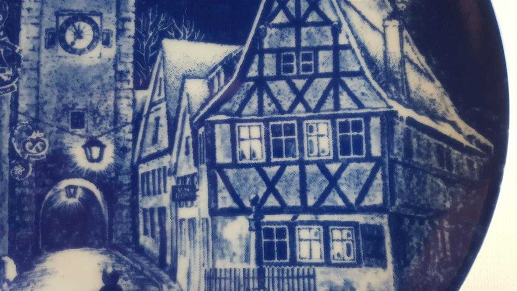 [45814261] Wandteller Sammelteller Royal Bavaria Blau gebraucht - gut Bild 3