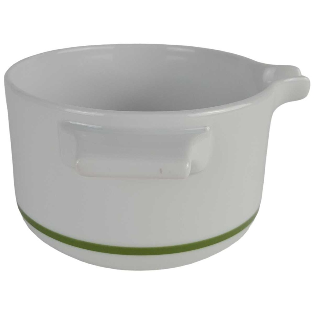 [458142675] Sauciere Hutschenreuther Arzberg Form 4803 grüner Rand gebraucht - gut Bild 2
