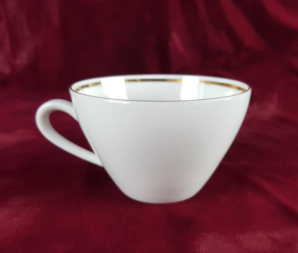 [458142679] Kaffeetasse Goldrand Seltmann Weiden Roma weiß gebraucht - gut Bild 3