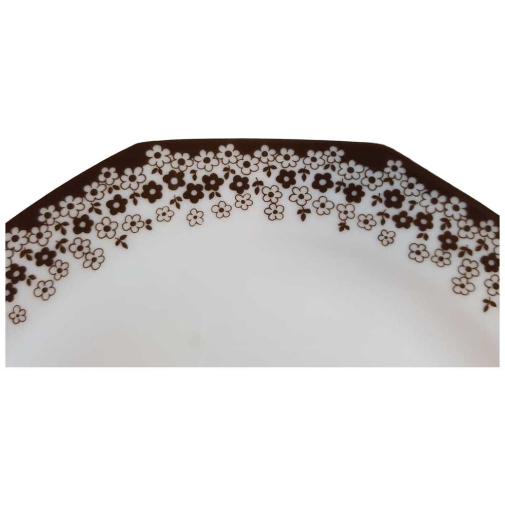 [45814268] Kuchenteller Dessertteller Frühstücksteller 19,6 cm Arabella Atelier Blumendekor braun Blumen gebraucht - gut Bild 2