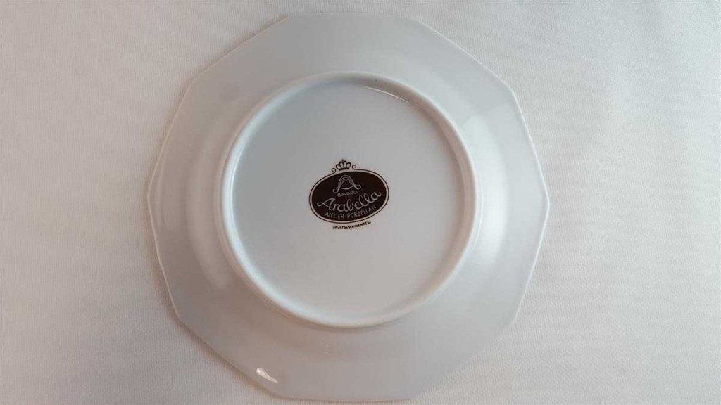[45814268] Kuchenteller Dessertteller Frühstücksteller 19,6 cm Arabella Atelier Blumendekor braun Blumen gebraucht - gut Bild 3