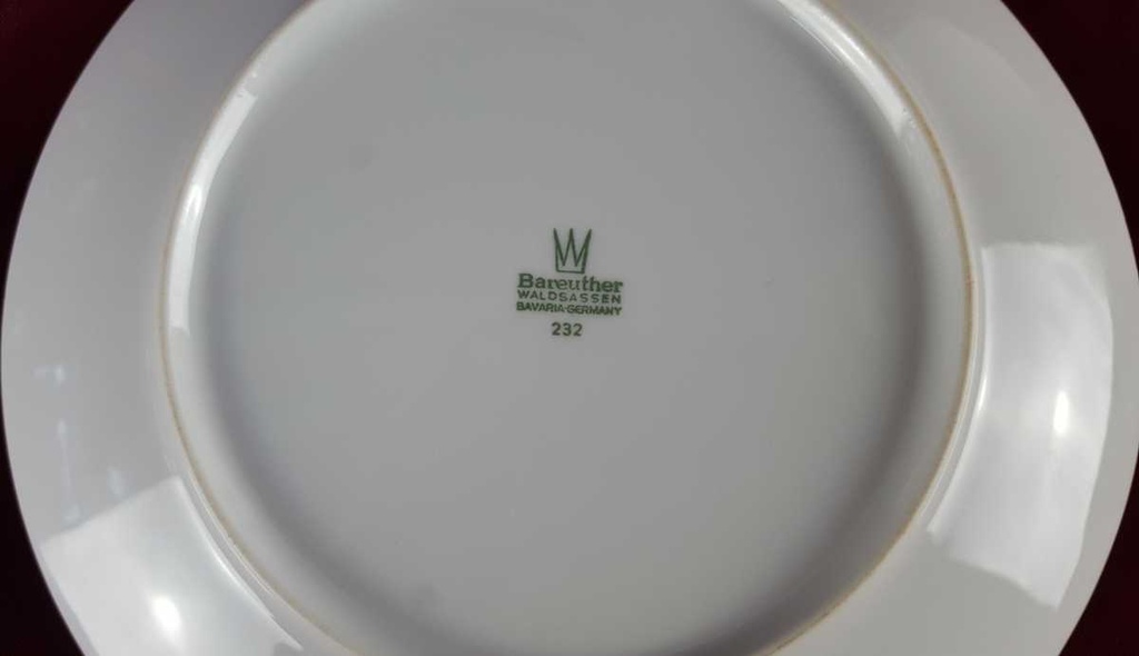 [458142682] Kuchenteller Dessertteller 20 cm Bareuther Waldsassen Unbestimmte Formen Form 232 Blumen Weiß gebraucht - gut Bild 4