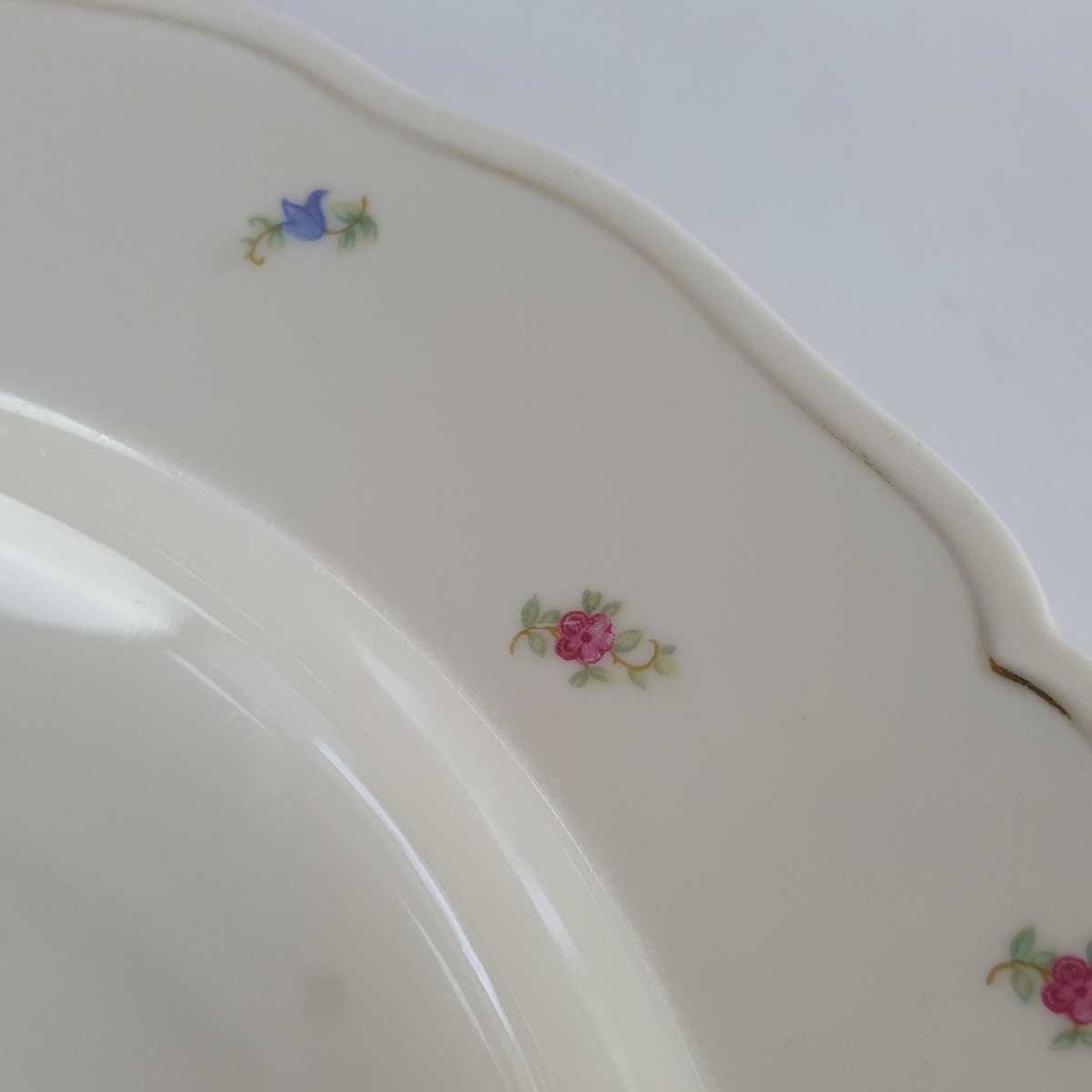 [458142691] Suppenteller Goldrand 23,1 cm Seltmann Weiden Streublümchen gebraucht - akzeptabel Bild 3