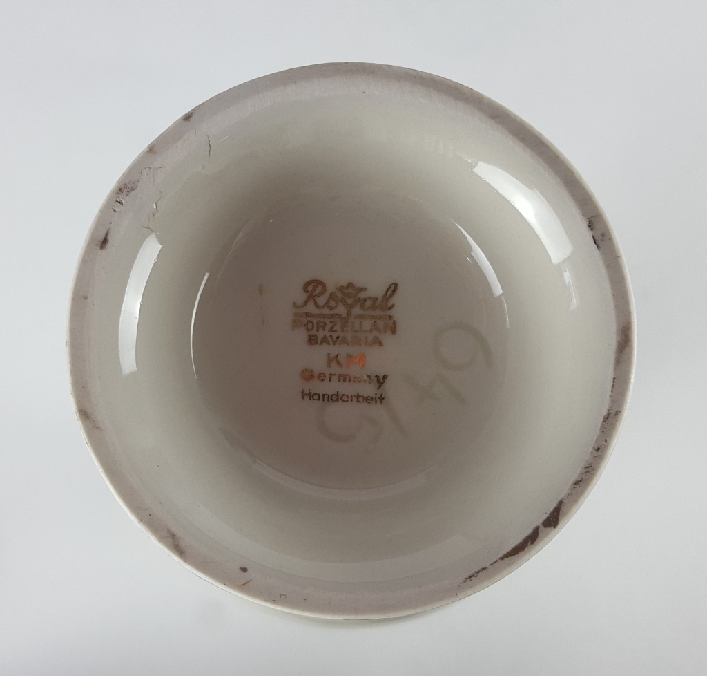 [458142695] Vase Bavaria 28,5 cm Royal KM Elfenbein gebraucht - gut Bild 5