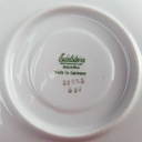 [458142705] Untertasse Goldrand 14,1 cm Edelstein Bavaria Form 21655 Weiß gebraucht - gut Bild 4