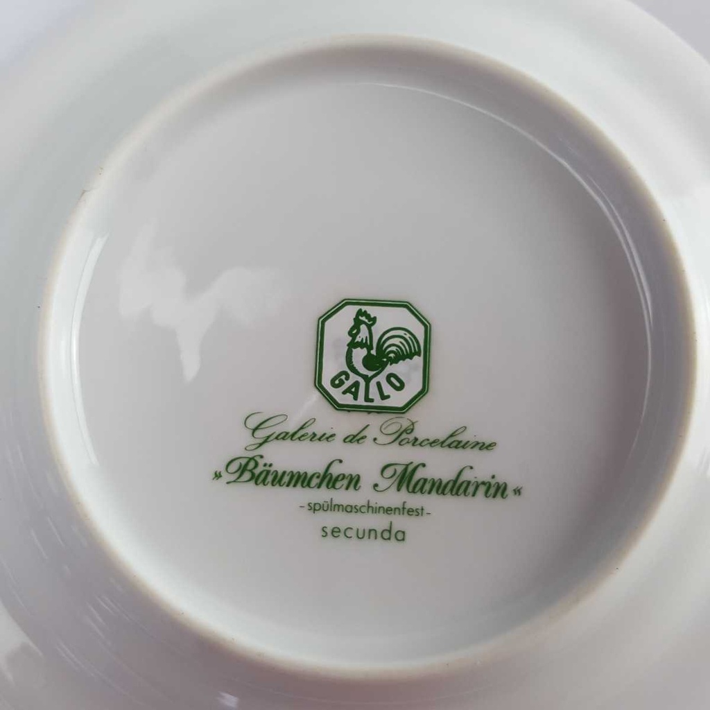 [458142709] Untertasse 14,2 cm Villeroy & Boch Gallo Secunda Bäumchen Mandarin gebraucht - gut Bild 4