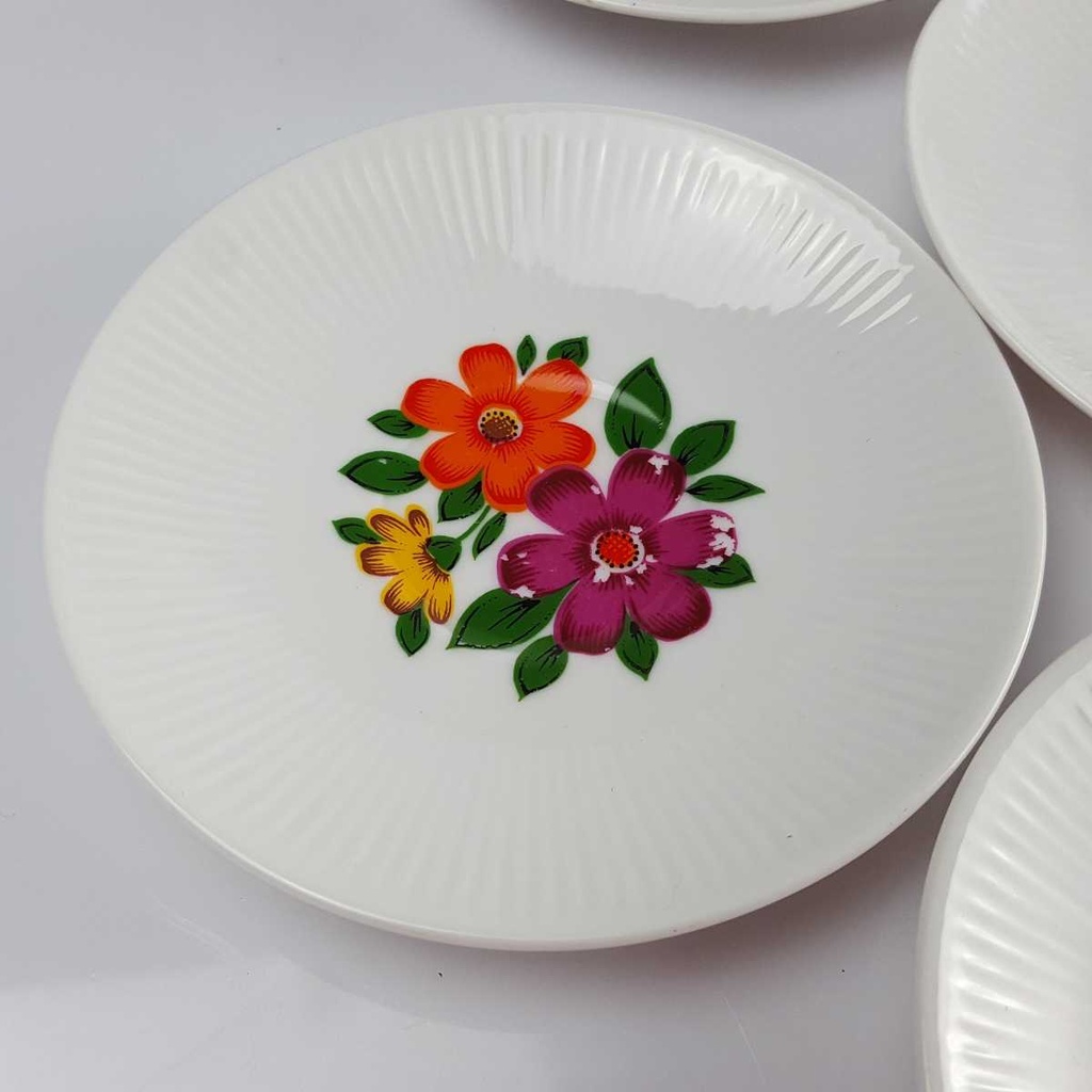 [2119095] 6er Set Kuchenteller Dessertteller Teller mini 11,5 cm Winterling Marktleuthen bunte Blumen Bavaria gebraucht - gut Bild 3