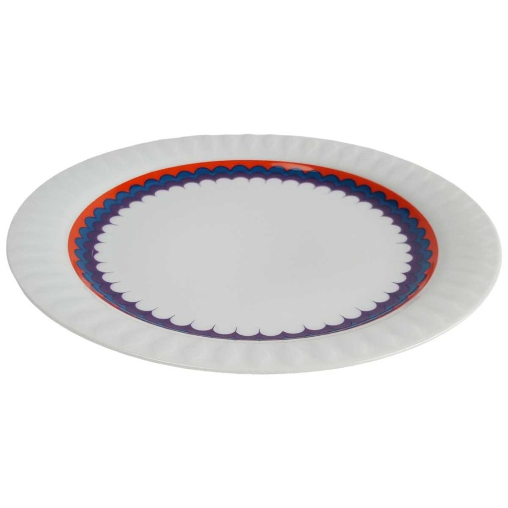 [458142716] Kuchenteller Dessertteller 18,9 cm Thomas Porzellan Lanzette rot, blau, lila gebraucht - gut Bild 2