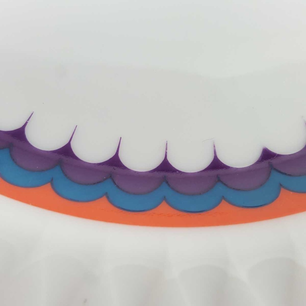 [458142716] Kuchenteller Dessertteller 18,9 cm Thomas Porzellan Lanzette rot, blau, lila gebraucht - gut Bild 4