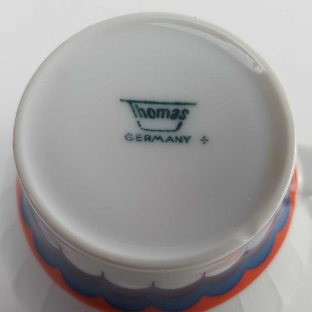 [458142717] Kaffeetasse Thomas Porzellan Lanzette rot, blau, lila gebraucht - gut Bild 5