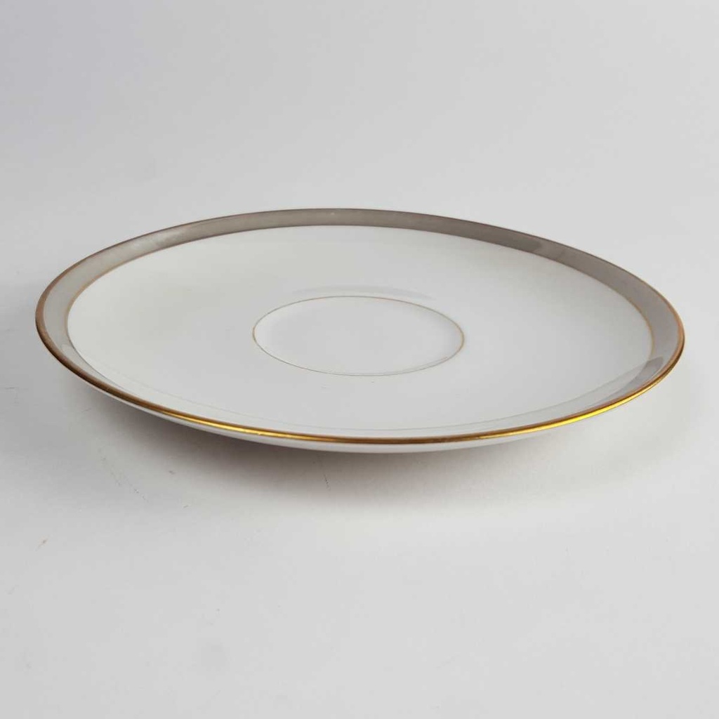 [458142718] Untertasse Goldrand 14,4 cm Edelstein Bavaria Grauband 21499 gebraucht - akzeptabel Bild 4