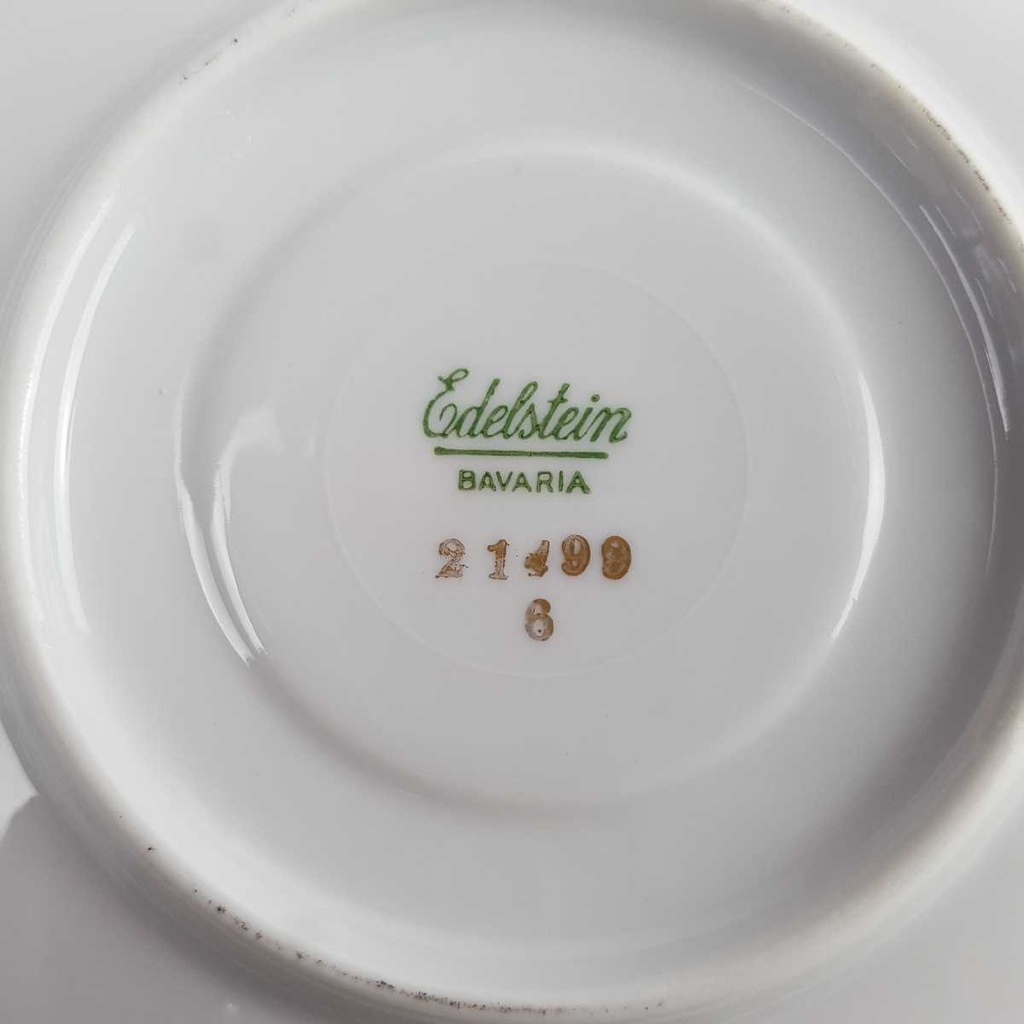 [458142718] Untertasse Goldrand 14,4 cm Edelstein Bavaria Grauband 21499 gebraucht - akzeptabel Bild 5