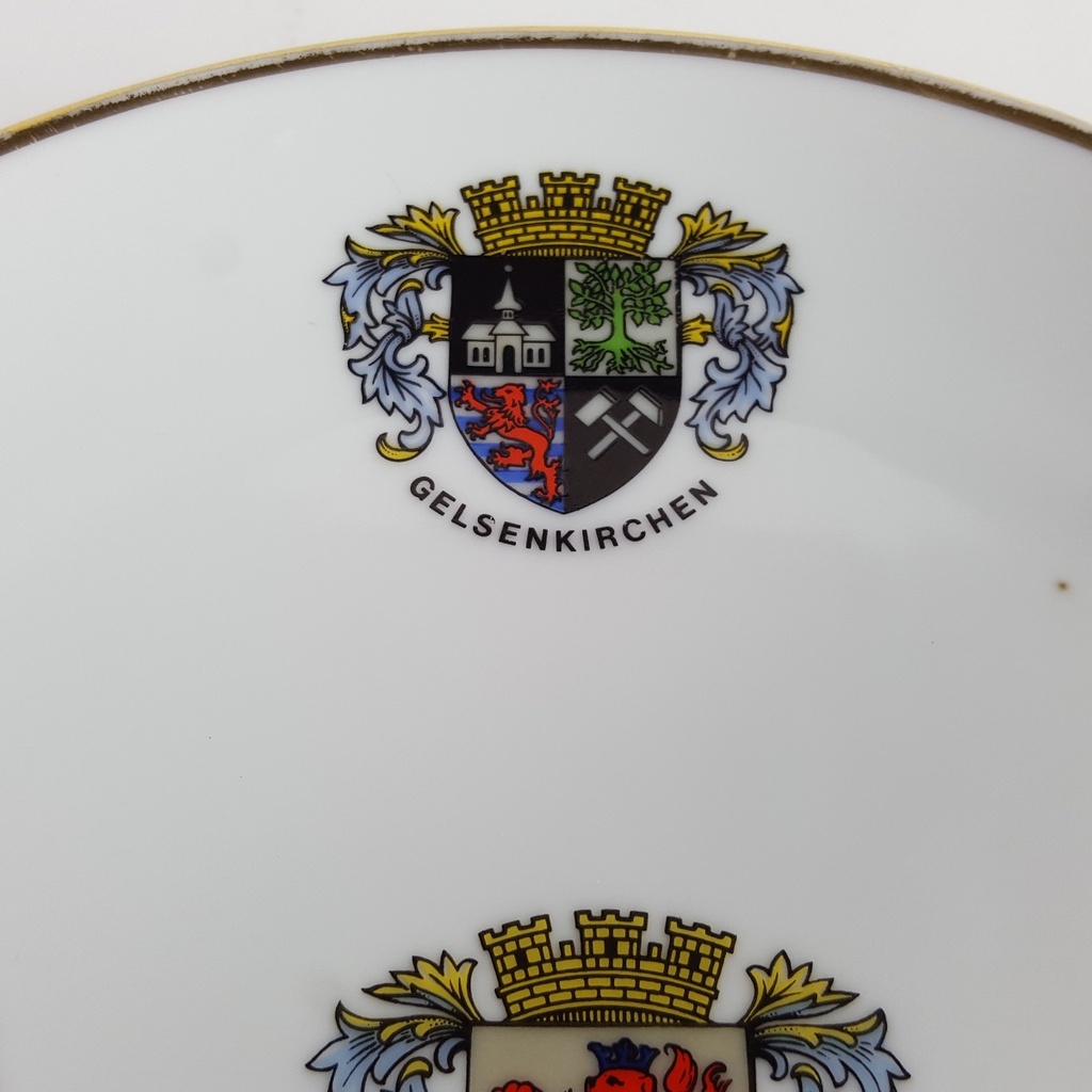 [458142727] Porzellan Sammelteller Souvenir Teller Wappen Nordrhein-Westfalen D 22 cm Bild 2